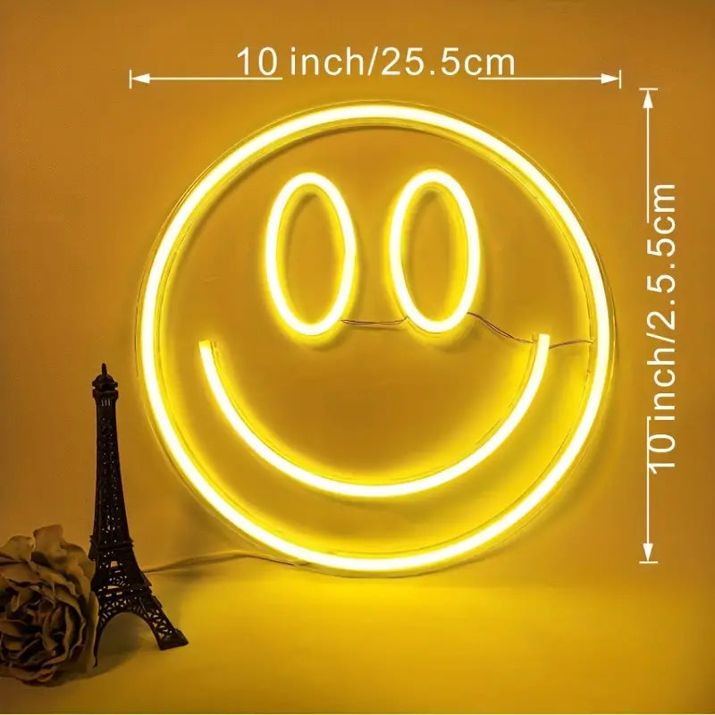 Smiley LED Neon Dekorasjon