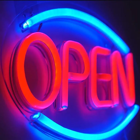 "OPEN" LED Neon Dekorasjon