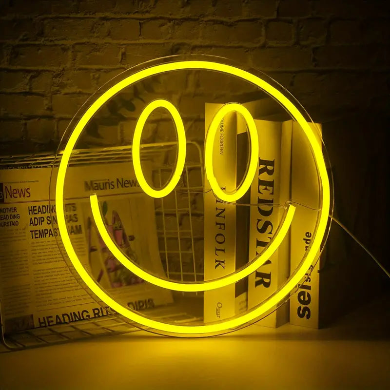 Smiley LED Neon Dekorasjon