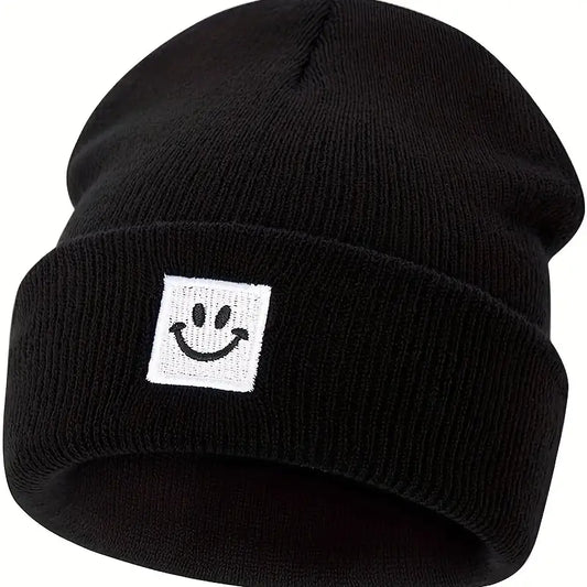 Smilefjes beanie i flere farger