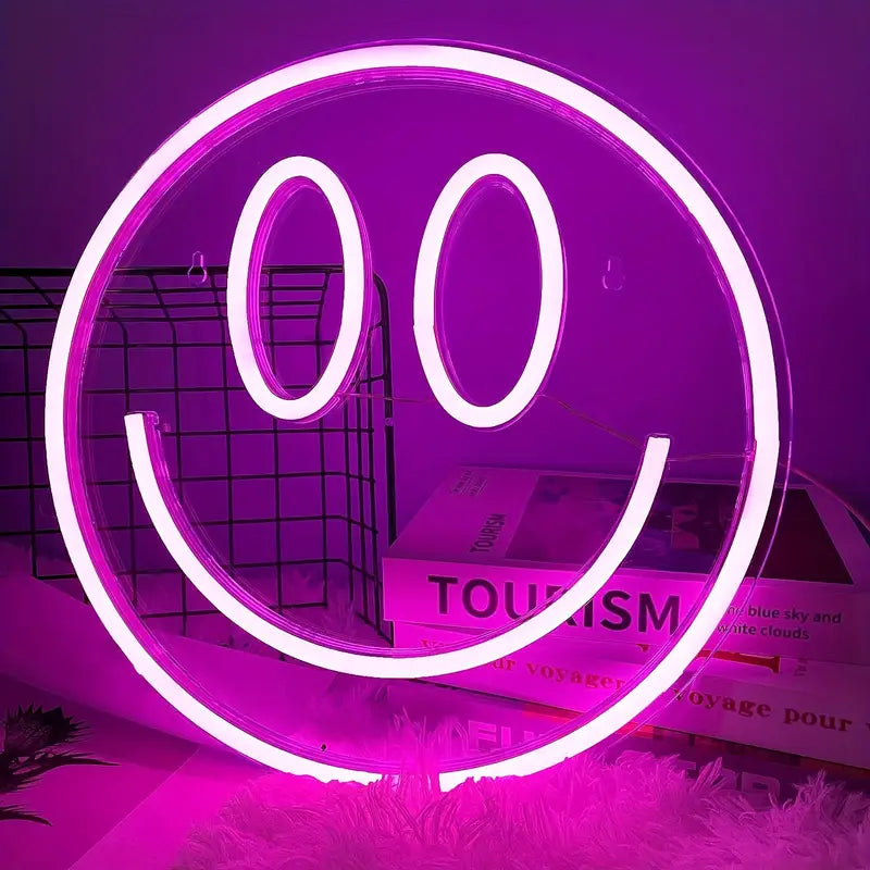 Smiley LED Neon Dekorasjon