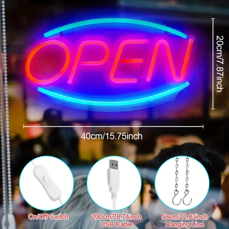 "OPEN" LED Neon Dekorasjon