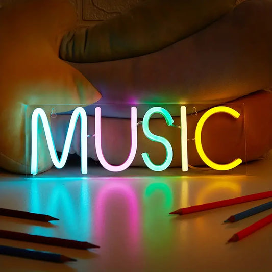 Music LED Neon Dekorasjon